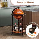 16th Century Wood Globe Wine Bar Stand by LJGDeals