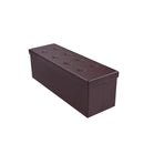 45 Inches Large Folding Ottoman Storage Seat - Brown by LJGDeals