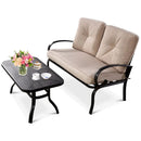 2 Pieces Patio Outdoor Cushioned Coffee Table Seat by LJGDeals