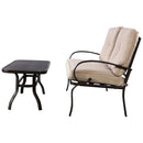 2 Pieces Patio Outdoor Cushioned Coffee Table Seat by LJGDeals