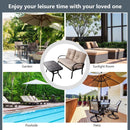 2 Pieces Patio Outdoor Cushioned Coffee Table Seat by LJGDeals