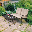 2 Pieces Patio Outdoor Cushioned Coffee Table Seat by LJGDeals