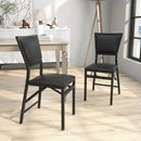 Set of 2 Metal Folding Dining Chair with Space Saving Design by LJGDeals