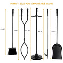 31 Inch 5 Pieces Hearth Fireplace Fire Tools Set by LJGDeals