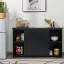Kitchen Storage Cabinet with Wood Sliding Door by LJGDeals
