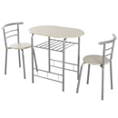 3 pcs Home Kitchen Bistro Pub Dining Table 2 Chairs Set by LJGDeals