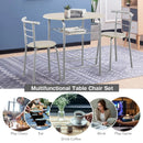 3 pcs Home Kitchen Bistro Pub Dining Table 2 Chairs Set by LJGDeals