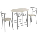 3 pcs Home Kitchen Bistro Pub Dining Table 2 Chairs Set by LJGDeals