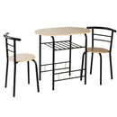 3 pcs Home Kitchen Bistro Pub Dining Table 2 Chairs Set by LJGDeals