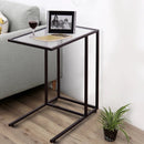 Sofa End Table Coffee Side Table with Glass Top by DirectDeals