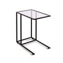 Sofa End Table Coffee Side Table with Glass Top by DirectDeals