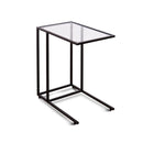 Sofa End Table Coffee Side Table with Glass Top by LJGDeals