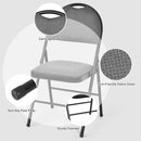 Set of 6 Folding Fabric Upholstered Metal Chairs by LJGDeals