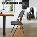 Set of 6 Folding Fabric Upholstered Metal Chairs by LJGDeals