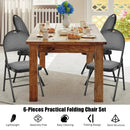 Set of 6 Folding Fabric Upholstered Metal Chairs by LJGDeals