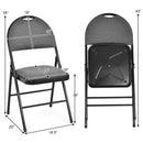 Set of 6 Folding Fabric Upholstered Metal Chairs by LJGDeals