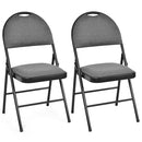 2/4 Pieces Padded Folding Dining Chairs with Backrest by LJGDeals