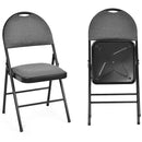 2/4 Pieces Padded Folding Dining Chairs with Backrest by LJGDeals