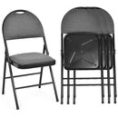 2/4 Pieces Padded Folding Dining Chairs with Backrest by LJGDeals