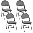 2/4 Pieces Padded Folding Dining Chairs with Backrest by LJGDeals