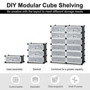 12-Cube DIY Portable Plastic Shoe Rack with Transparent Doors by LJGDeals