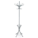 Wood Standing Hat Coat Rack with Umbrella Stand-Black by DirectDeals