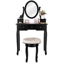 Vanity Makeup Table Set Bedroom Furniture with Padded Stool by LJGDeals