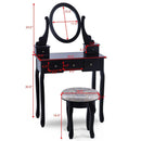 Vanity Makeup Table Set Bedroom Furniture with Padded Stool by LJGDeals