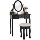 Vanity Makeup Table Set Bedroom Furniture with Padded Stool by LJGDeals
