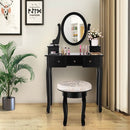 Vanity Makeup Table Set Bedroom Furniture with Padded Stool by LJGDeals