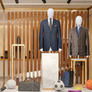 Plastic Half Body Head Turn Male Mannequin with Base by LJGDeals