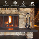 5 Pieces Rustic Heavy Duty Compact Wrought Iron Fireplace Tools Set by LJGDeals