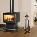 5 Pieces Rustic Heavy Duty Compact Wrought Iron Fireplace Tools Set by DirectDeals