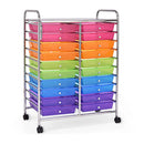 20 Drawers Storage Rolling Cart Studio Organizer-Multicolor by LJGDeals