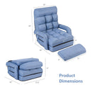 Folding Lazy Floor Chair Sofa with Armrests and Pillow by LJGDeals