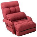 Folding Lazy Floor Chair Sofa with Armrests and Pillow by LJGDeals