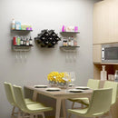 Set of 5 Wall Mount Wine Rack Set with Storage Shelves by LJGDeals