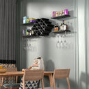 Set of 5 Wall Mount Wine Rack Set with Storage Shelves by LJGDeals