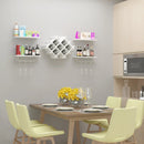 Set of 5 Wall Mount Wine Rack Set with Storage Shelves by LJGDeals