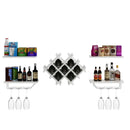 Set of 5 Wall Mount Wine Rack Set with Storage Shelves by LJGDeals