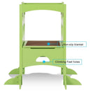 Folding Kids Kitchen Counter Step Stool-Green by LJGDeals