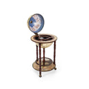 17 Inch Italian Style Design Wooden Globe Liquor Bottle Wine Rack with Wheels by LJGDeals