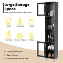 71 Inch Tall Tower Bathroom Storage Cabinet and Organizer Display Shelves for Bedroom by LJGDeals