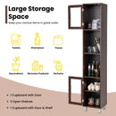 71 Inch Tall Tower Bathroom Storage Cabinet and Organizer Display Shelves for Bedroom by LJGDeals