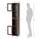 71 Inch Tall Tower Bathroom Storage Cabinet and Organizer Display Shelves for Bedroom by LJGDeals