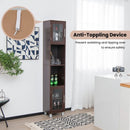 71 Inch Tall Tower Bathroom Storage Cabinet and Organizer Display Shelves for Bedroom by LJGDeals