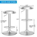 Modern Swivel Adjustable Height Bar Stool with Footrest for Pub Bistro Kitchen Dining by LJGDeals