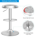 Modern Swivel Adjustable Height Bar Stool with Footrest for Pub Bistro Kitchen Dining by LJGDeals