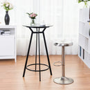 Modern Swivel Adjustable Height Bar Stool with Footrest for Pub Bistro Kitchen Dining by LJGDeals