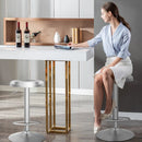 Modern Swivel Adjustable Height Bar Stool with Footrest for Pub Bistro Kitchen Dining by LJGDeals